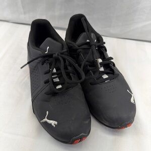 Puma Men's Black Sneakers with Red Accents